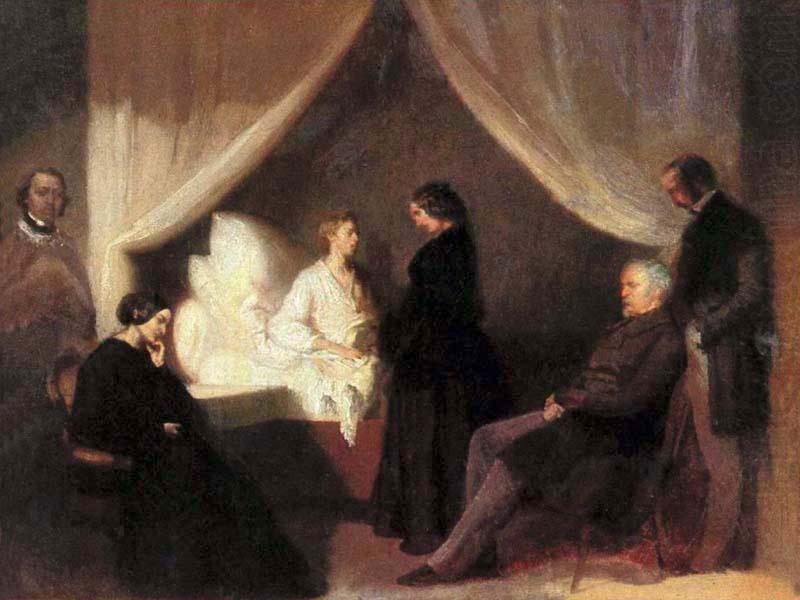 Teofil Kwiatkowski Last moments of Frederic Chopin china oil painting image